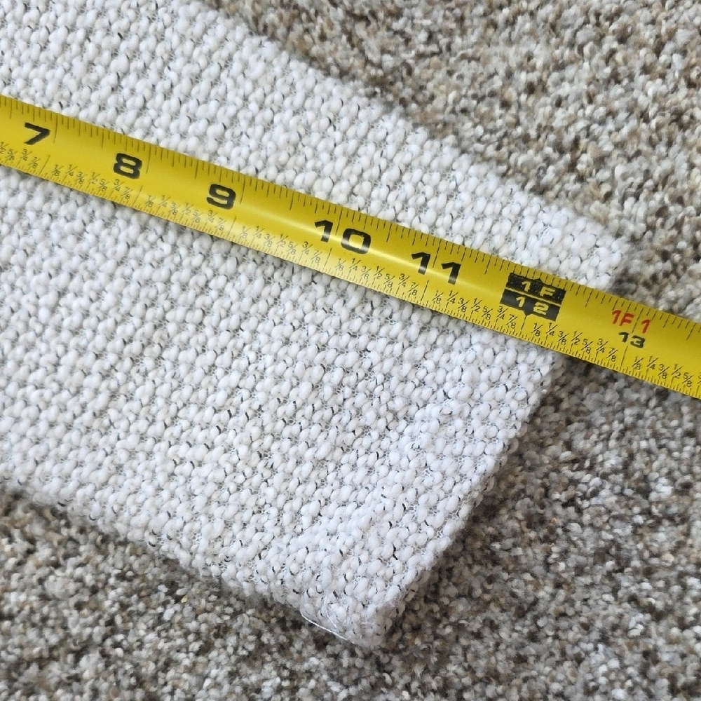 Light Gray Knit Sweater with Gold Zipper - Picture 6 of 11